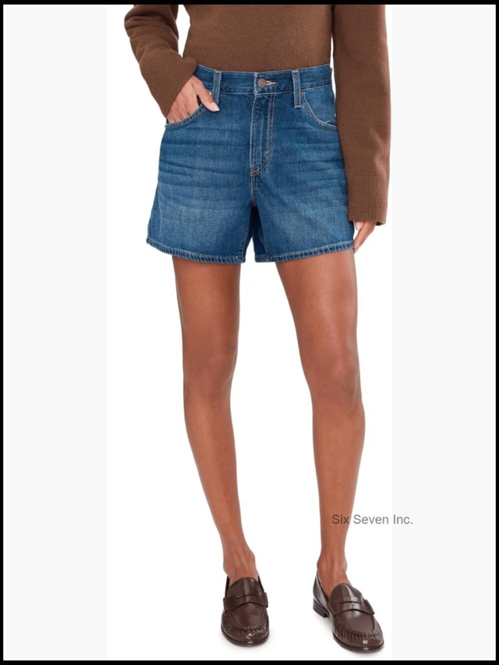 Mid-Thigh Short with Cinchable Waist, Non-Stretch